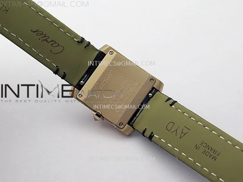 Tank Francaise Ladies 21.2mm Diamond Bezel RG 8848F 1:1 Best Edition Silver Dial on Black Leather Strap Ronda Quartz V2